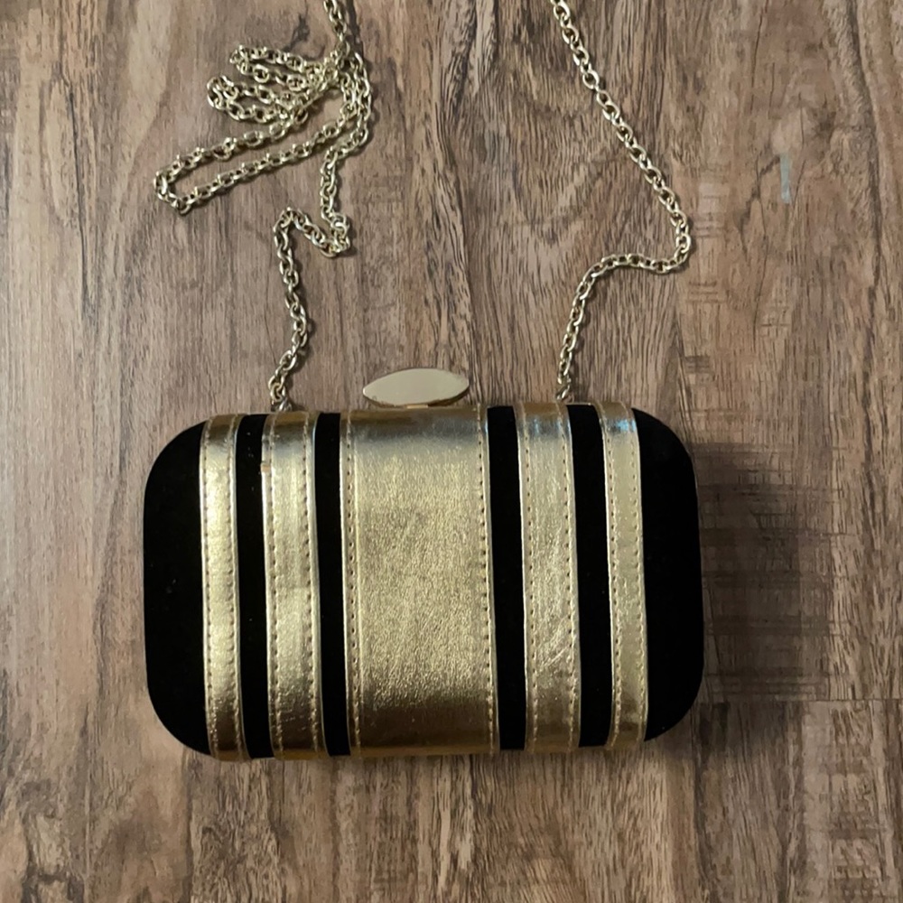 Guess gold clutch